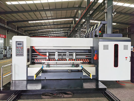 गुणवत्ता  Pizza Box Making Iron Corrugated Carton Flexo Printing Machine 380V कारखाना