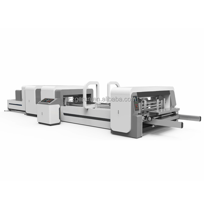 गुणवत्ता  Advanced Automatic Folder Gluer Stitcher Machinery Multi Function कारखाना