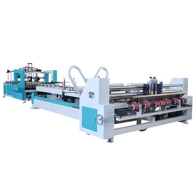 गुणवत्ता  2200 5 Layer Corrugated Carton Folder Gluer Machine with Automatic Dispensing Coating Carton Box Gluing Machine कारखाना