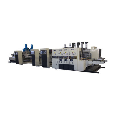 गुणवत्ता  Fully Automatic Inline Flexo Folder Gluer Casemaker with Rotary Die Cutter for Corrugated Carton Box Production कारखाना