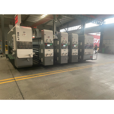 220v 2800mm मॉडल फ्लेक्सो प्रिंटिंग स्लॉटिंग डाई कटिंग मशीन थ्री कलर इंक