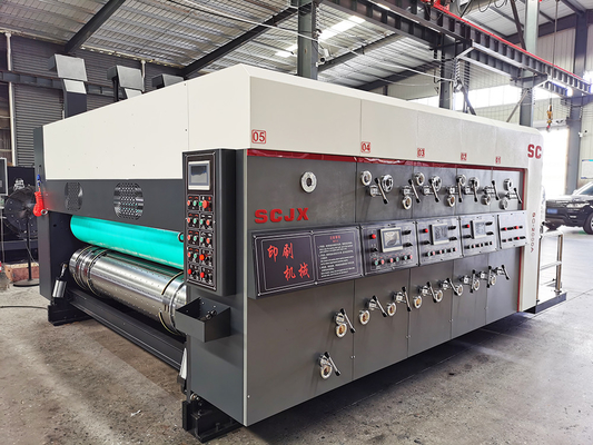 पिज्जा बॉक्स आयरन नालीदार कार्टन फ्लेक्सो प्रिंटिंग मशीन बनाना 380V
