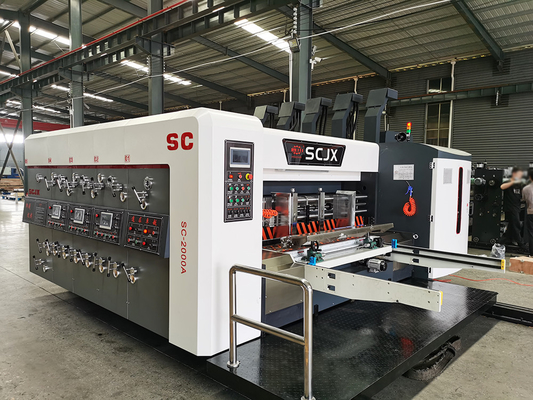 गेरुन ब्रांड SC1628 फ्लेक्सो प्रिंटिंग स्लॉटिंग एंड डाई कटिंग मशीन उच्च स्थिरता