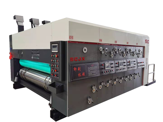 900x2000 इंक पेपरबोर्ड नालीदार कार्टन फ्लेक्सो प्रिंटिंग मशीन स्लॉटिंग