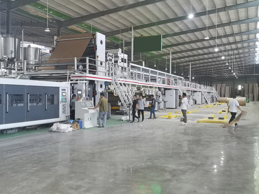 स्वचालित कार्डबोर्ड नालीदार बॉक्स उत्पादन लाइन पीएलसी नियंत्रण