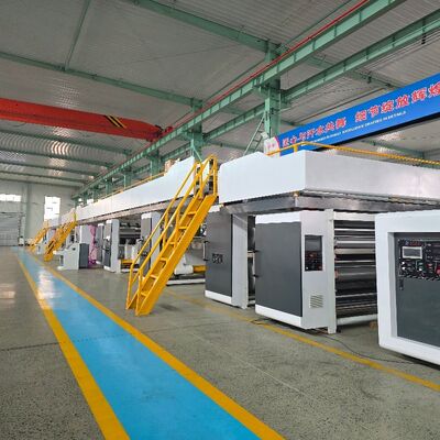 अनुपात वाल्व 2 टुकड़े 16 स्टीम छाती संख्या और फ्लोटिंग प्रकार दबाव प्लेट के साथ नालीदार कार्डबोर्ड उत्पादन लाइन