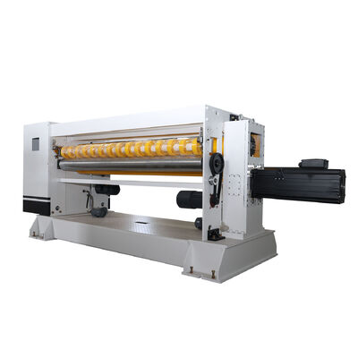 100 मिमी मिनट 5 लेयर नालीदार कार्डबोर्ड उत्पादन लाइन पीएलसी नियंत्रण प्रणाली उत्पादन और सुसंगत उत्पाद सुनिश्चित करना एनसी कटर