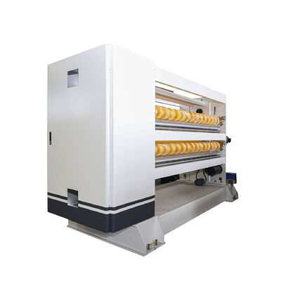 सटीकता ±1 मिमी डबल एनसी कटर नालीदार कार्डबोर्ड उत्पादन लाइन कंप्यूटर नियंत्रण हेलिकल क्रॉस कटर और पीएलसी नियंत्रण प्रणाली