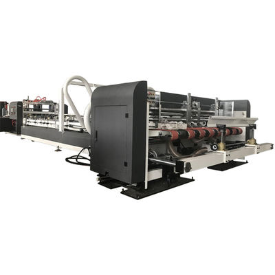 टिकाऊ स्वचालित फ़ोल्डर ग्लूर स्टिचर 3 साल की वारंटी और नालीदार बॉक्स फोल्डिंग स्टिचिंग मशीन के लिए पीएलसी सर्वो ड्राइव के साथ